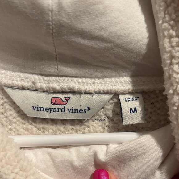 Vineyard Vines Cozy Cream Fleece Pullover - Picture 2 of 3